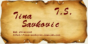 Tina Savković vizit kartica